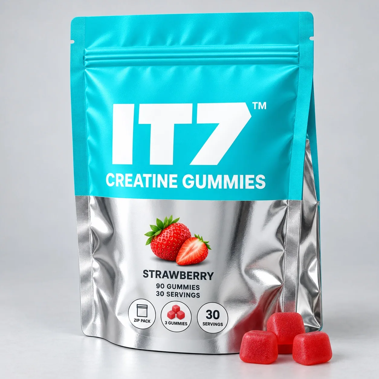 IT7 Creatine Gummies — студійна візуалізація упаковки